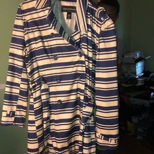 Stripped Trench Coat